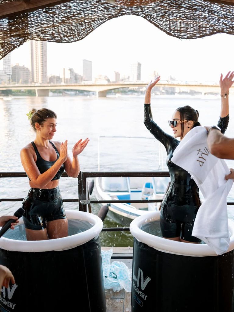 تقنية التبريد للتعافي بعد التمارين.. تفاصيل تجربة بسمة بوسيل مع الاستشفاء بالثلج