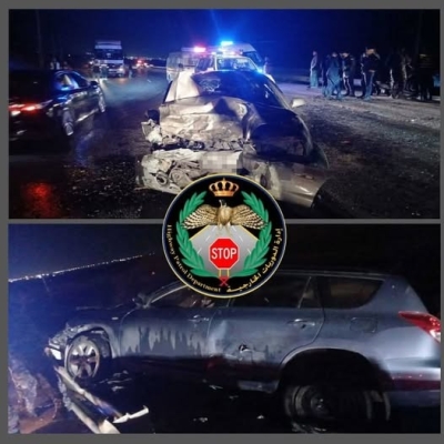 3 إصابات بحادث تصادم على طريق وادي عربة مساء الجمعة